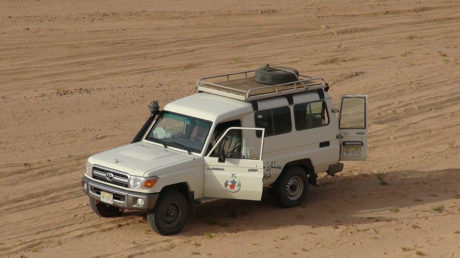 4x4 jeep on a desert safari outside Hurghada
